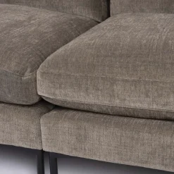 New Zuiver SUMMER Canapé droit 3 places en tissu et pieds en métal
