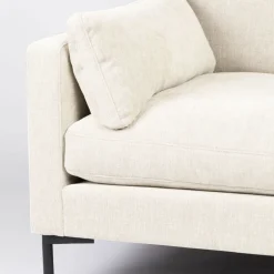 New Zuiver SUMMER Canapé droit 3 places en tissu et pieds en métal