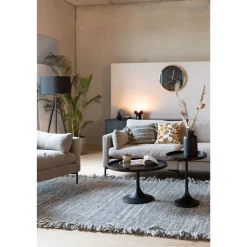 New Zuiver SUMMER Canapé droit 3 places en tissu et pieds en métal
