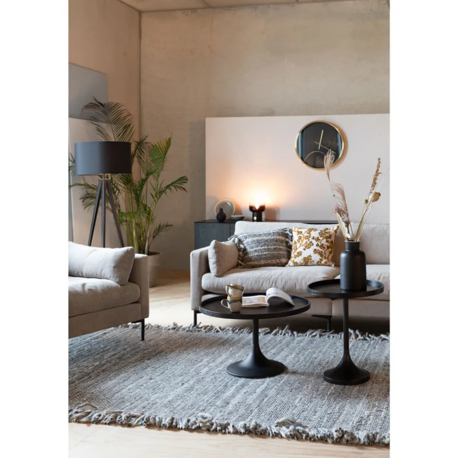 New Zuiver SUMMER Canapé droit 3 places en tissu et pieds en métal