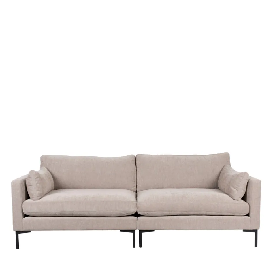 New Zuiver SUMMER Canapé droit 3 places en tissu et pieds en métal