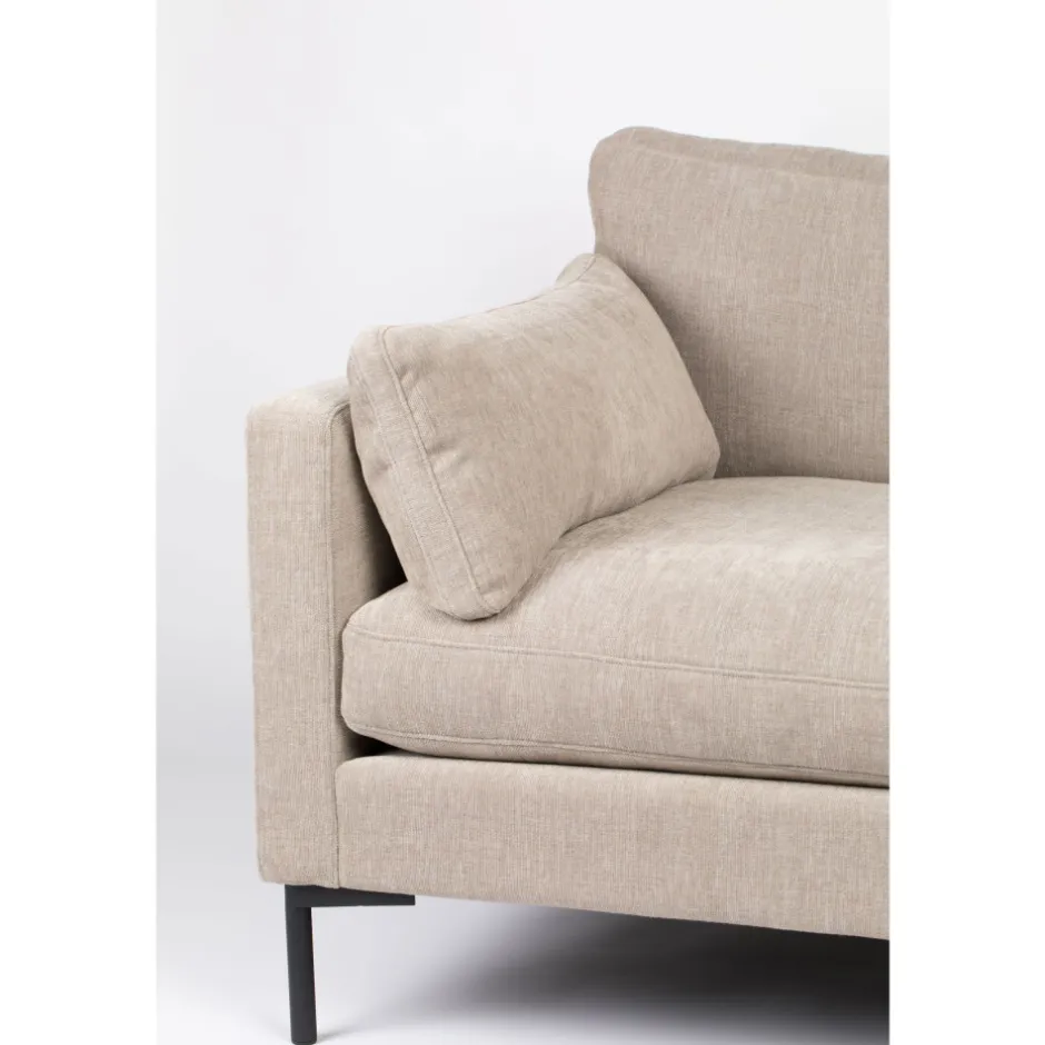 New Zuiver SUMMER Canapé droit 3 places en tissu et pieds en métal