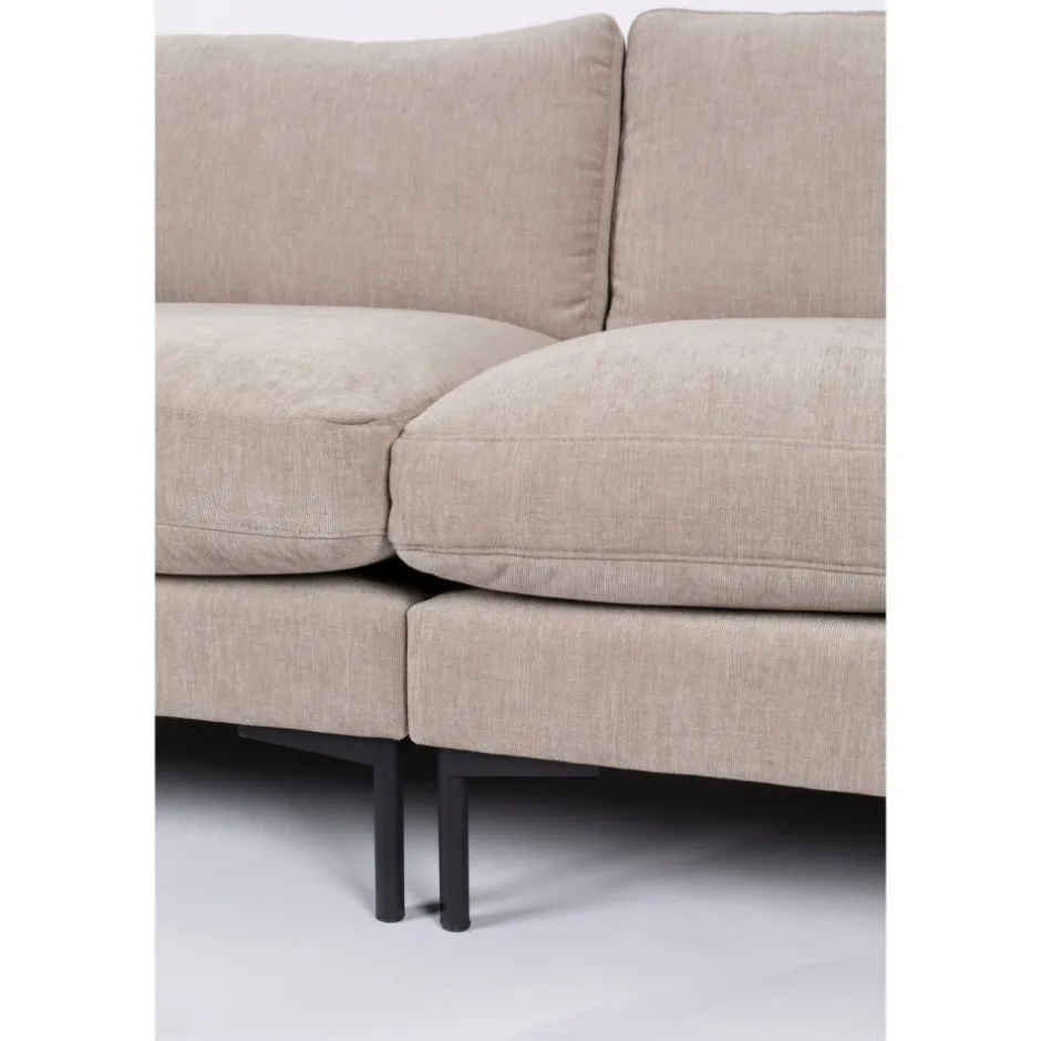 New Zuiver SUMMER Canapé droit 3 places en tissu et pieds en métal