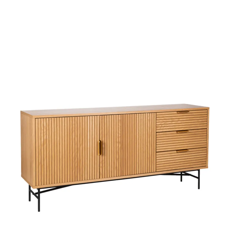 Online Drawer SVEG Buffet 2 portes 3 tiroirs en bois L160cm