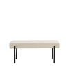 Discount House Nordic SWINDONBanc en tissu bouclette et métal L100cm