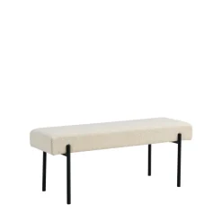 Discount House Nordic SWINDONBanc en tissu bouclette et métal L100cm
