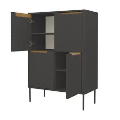 Discount Tenzo SWITCH Buffet haut en bois 4 portes H128cm