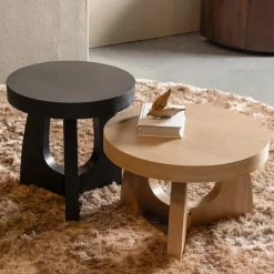 New Woood TALA Table basse ronde en bois ø55cm