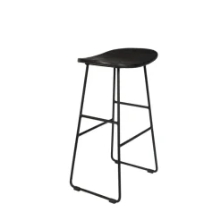Sale No name TANGLE Tabouret de bar en teck recyclé et métal H62cm