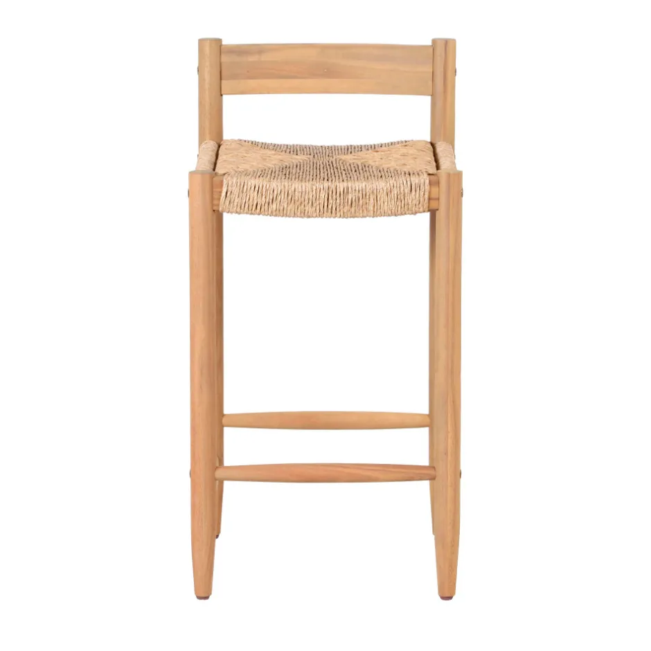 Best No name TANNO Lot de 2 tabourets de bar intérieur/extérieur en bois H66cm