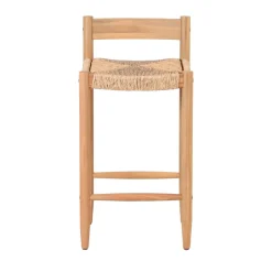 Best No name TANNO Lot de 2 tabourets de bar intérieur/extérieur en bois H66cm