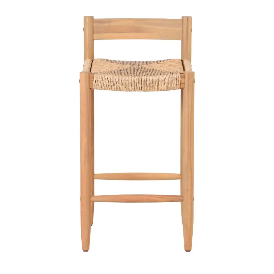 Best No name TANNO Lot de 2 tabourets de bar intérieur/extérieur en bois H66cm