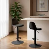 Discount Drawer TEBAR Lot de 2 chaises de bar réglables en simili et métal H61-83cm