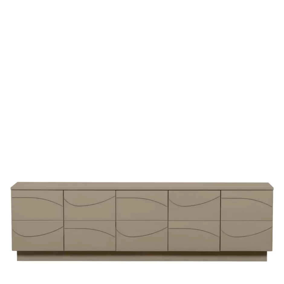 Outlet Woood TEO Meuble TV 5 portes en bois L180cm