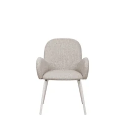 New Drawer THÉODORE Lot de 2 fauteuils de table en tissu et métal