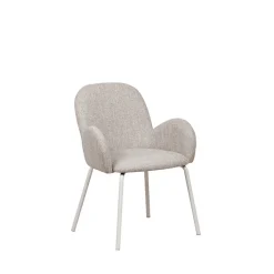 New Drawer THÉODORE Lot de 2 fauteuils de table en tissu et métal