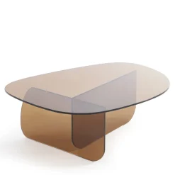Online Drawer TILA Table basse organique en verre L100cm