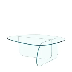 Online Drawer TILA Table basse organique en verre L100cm