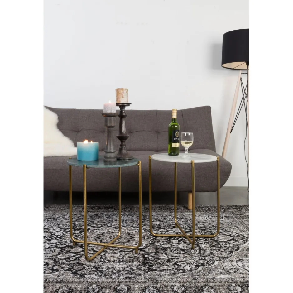 Clearance No name TIMPA Table d'appoint marbre et laiton
