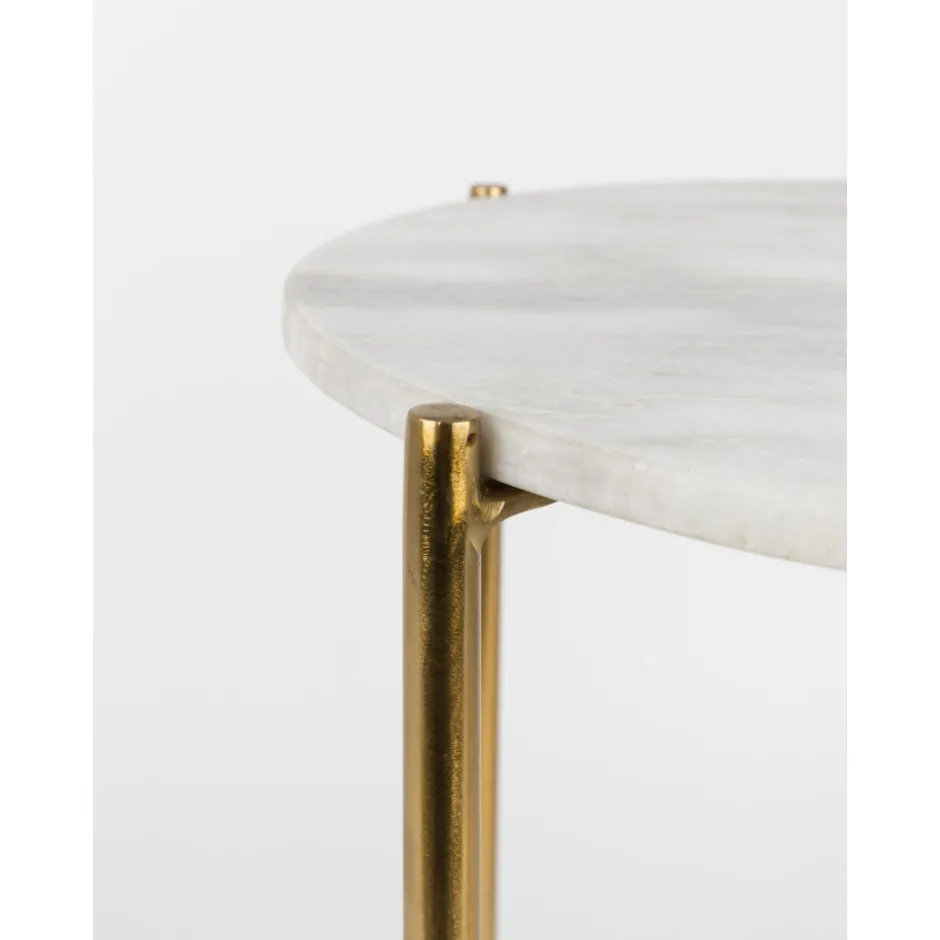 Clearance No name TIMPA Table d'appoint marbre et laiton