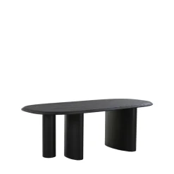 Discount House Nordic TIRANO Table à manger 8 personnes ovale en bois