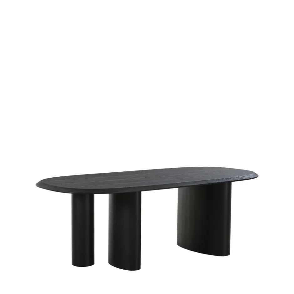 Discount House Nordic TIRANO Table à manger 8 personnes ovale en bois