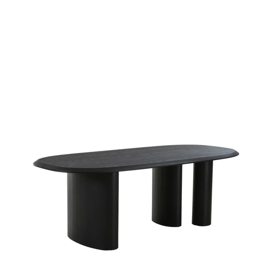 Discount House Nordic TIRANO Table à manger 8 personnes ovale en bois