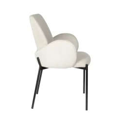 Hot No name TJARDA Lot de 2 fauteuils de table en tissu et métal