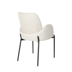 Hot No name TJARDA Lot de 2 fauteuils de table en tissu et métal
