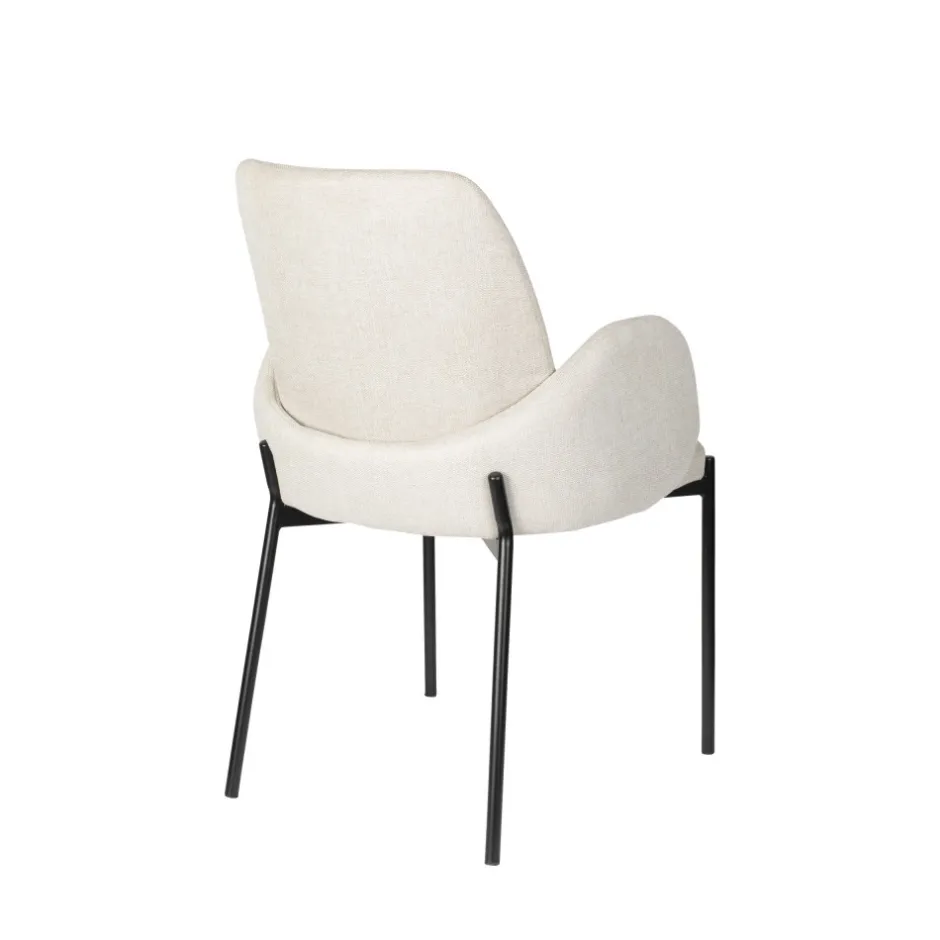 Hot No name TJARDA Lot de 2 fauteuils de table en tissu et métal