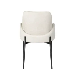 Hot No name TJARDA Lot de 2 fauteuils de table en tissu et métal