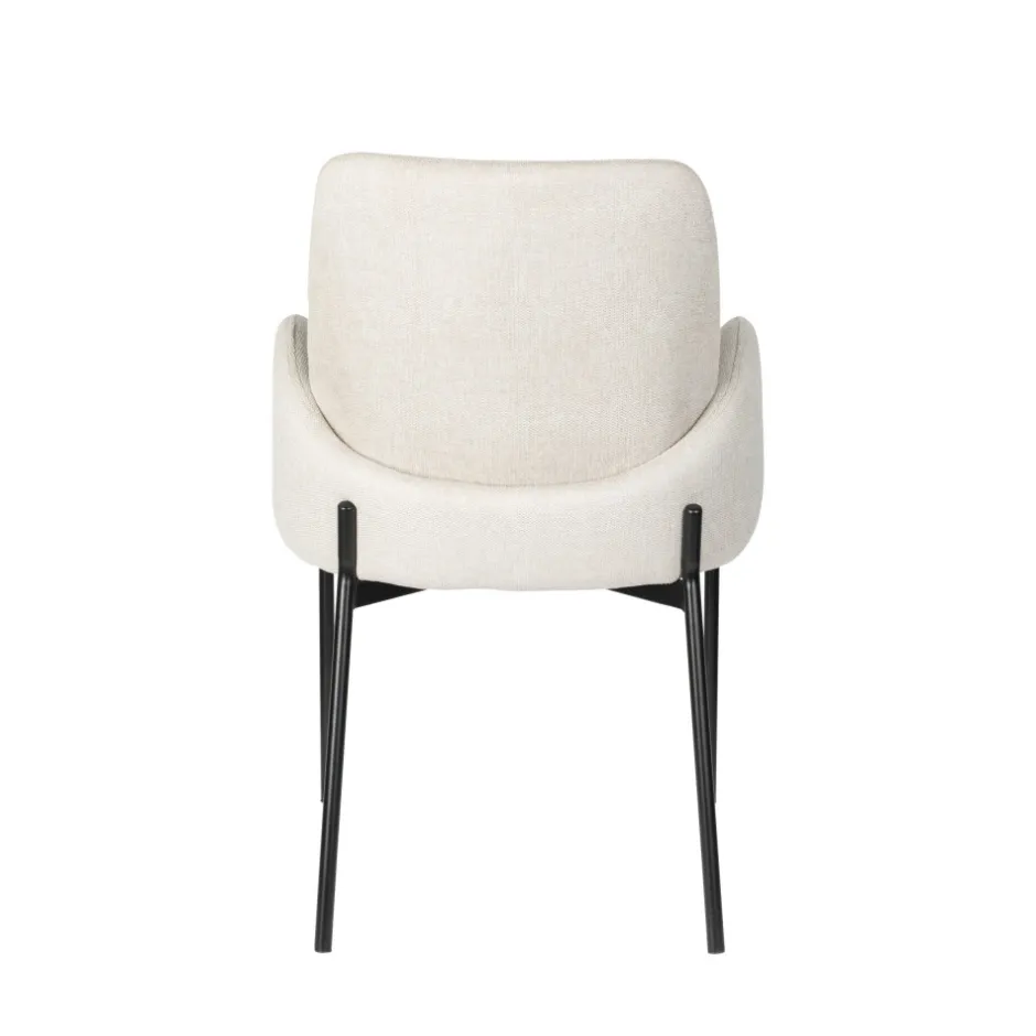 Hot No name TJARDA Lot de 2 fauteuils de table en tissu et métal