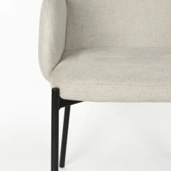 Hot No name TJARDA Lot de 2 fauteuils de table en tissu et métal