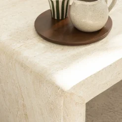 Clearance Drawer TOCOA Table basse effet travertin 120x55cm