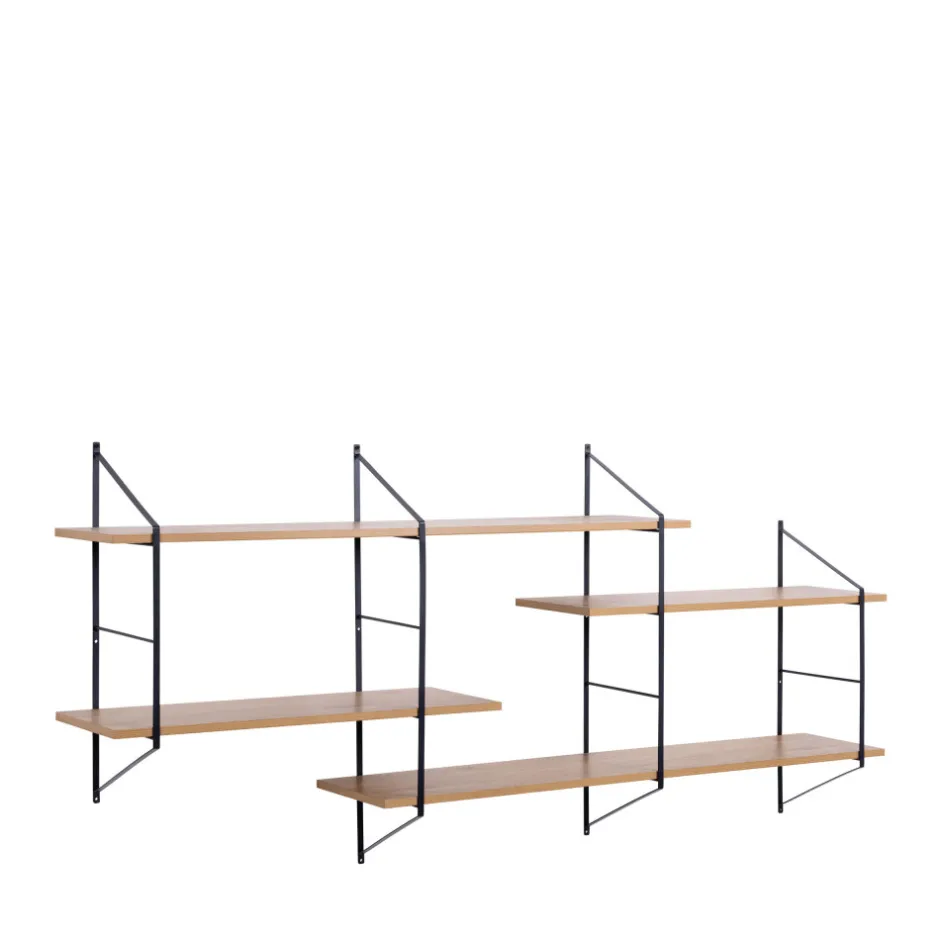 Hot No name TOCRO Etagère murale en bois et métal L191cm