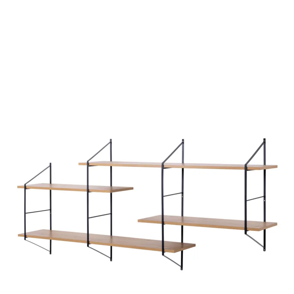 Hot No name TOCRO Etagère murale en bois et métal L191cm