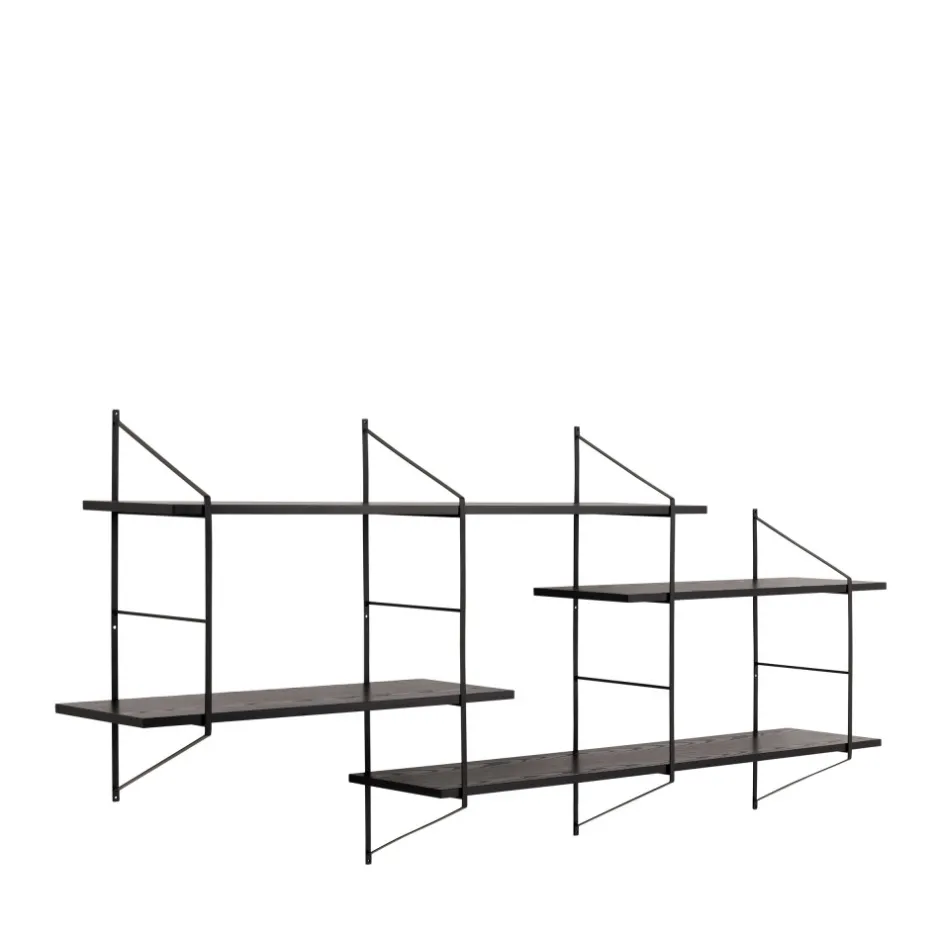 Hot No name TOCRO Etagère murale en bois et métal L191cm