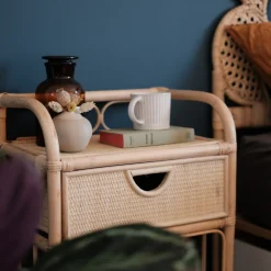 Discount Drawer TONDANO Table de chevet en rotin