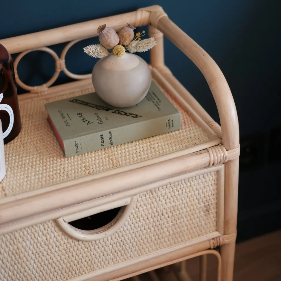 Discount Drawer TONDANO Table de chevet en rotin