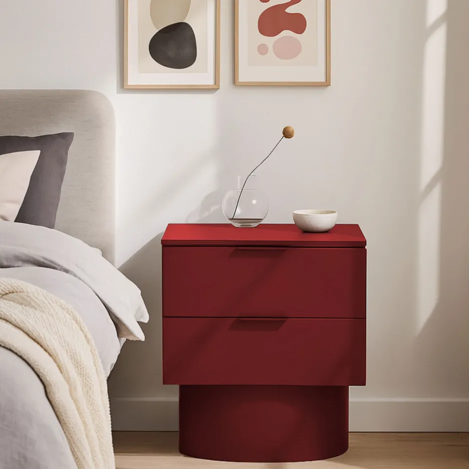 Sale Teulat TOTEM Table de chevet 2 tiroirs en bois
