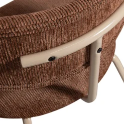 Clearance Woood TRAVIS Lot de 2 chaises en tissu et pieds beiges