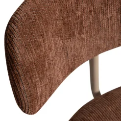 Clearance Woood TRAVIS Lot de 2 chaises en tissu et pieds beiges