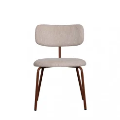 New Woood TRAVIS Lot de 2 chaises en tissu et pieds marron