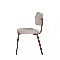 New Woood TRAVIS Lot de 2 chaises en tissu et pieds marron