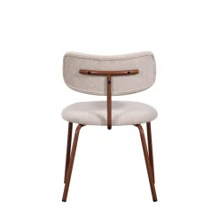New Woood TRAVIS Lot de 2 chaises en tissu et pieds marron