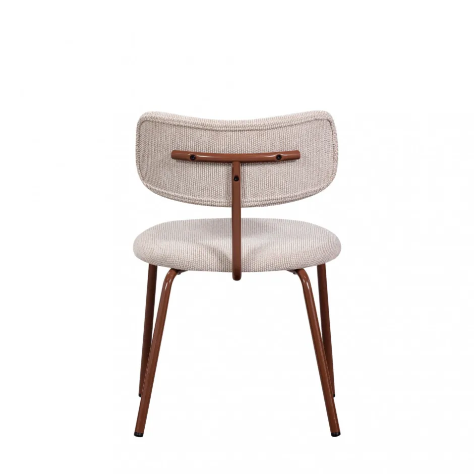 New Woood TRAVIS Lot de 2 chaises en tissu et pieds marron