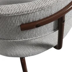 New Woood TRAVIS Lot de 2 chaises en tissu et pieds marron