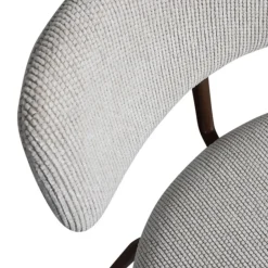 New Woood TRAVIS Lot de 2 chaises en tissu et pieds marron