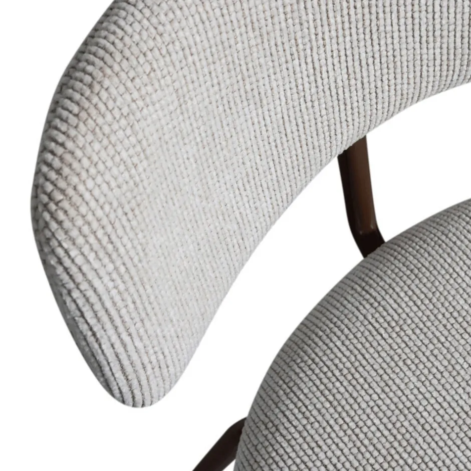 New Woood TRAVIS Lot de 2 chaises en tissu et pieds marron