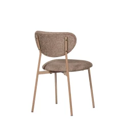 New Woood VALOR Lot de 2 chaises en tissu et métal